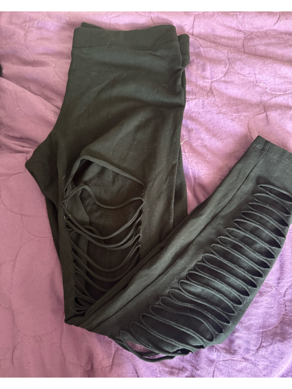 Express Black Cutout Leggings with Ladder Detail